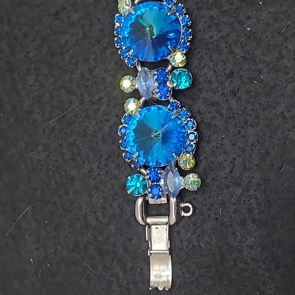 Juliana D&E Blue Green Rivaloi Margarita Rhinestone Set - Picture 4 of 15